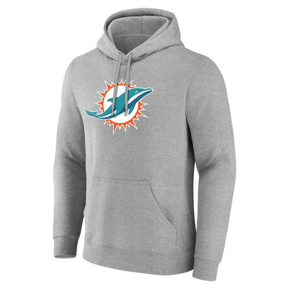 Miami Dolphins Team Authentic Personalized Name & Number Hoodie - Gray cheap