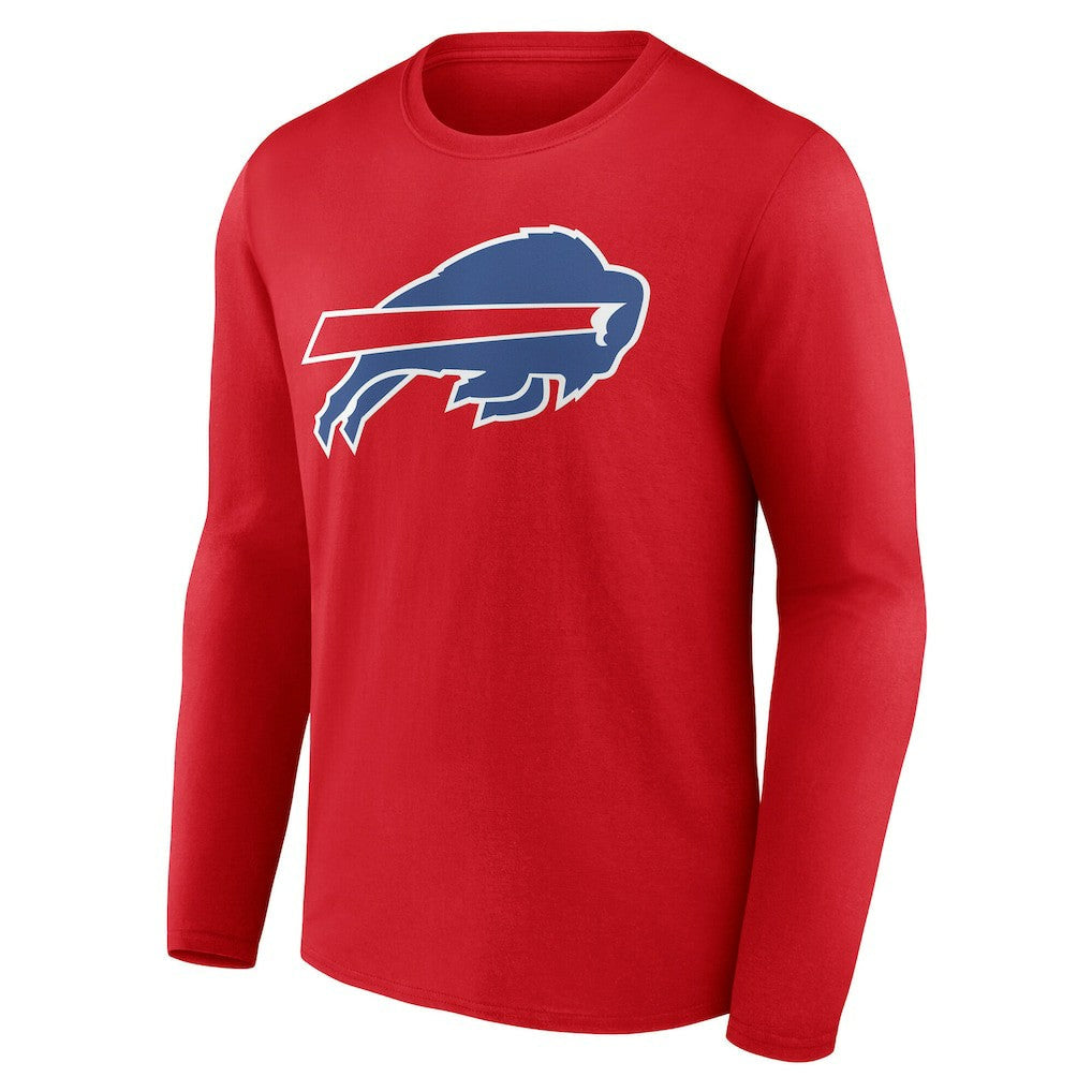 Buffalo Bills Team Authentic Personalized Name & Number Long Sleeve T-Shirt - Red cheap