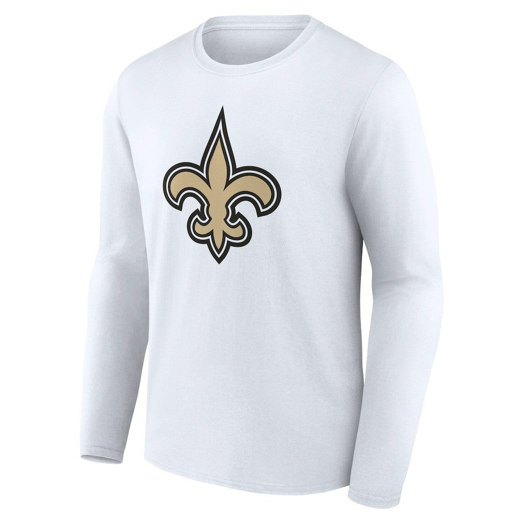 New Orleans Saints Team Authentic Personalized Name & Number Long Sleeve T-Shirt - White sale