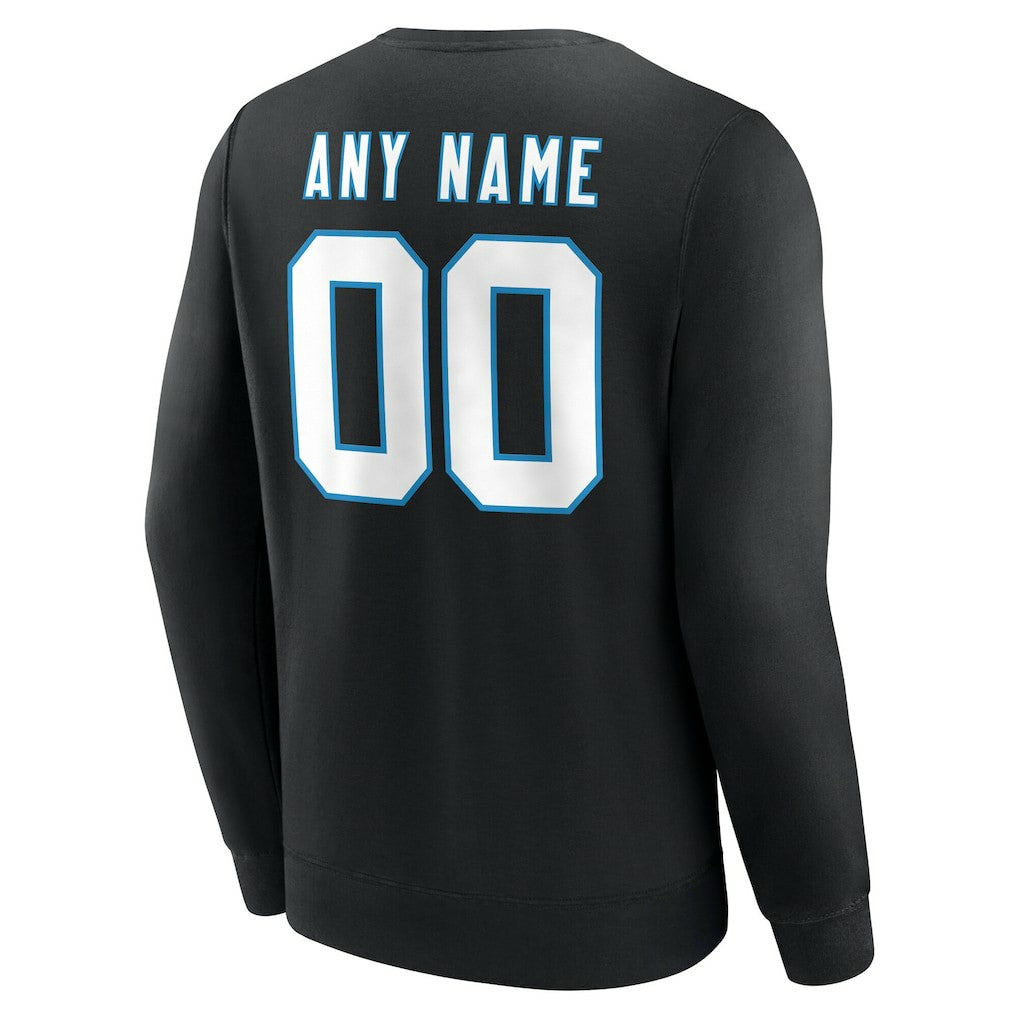 Carolina Panthers Team Authentic Personalized Name & Number Sweatshirt - Black cheap