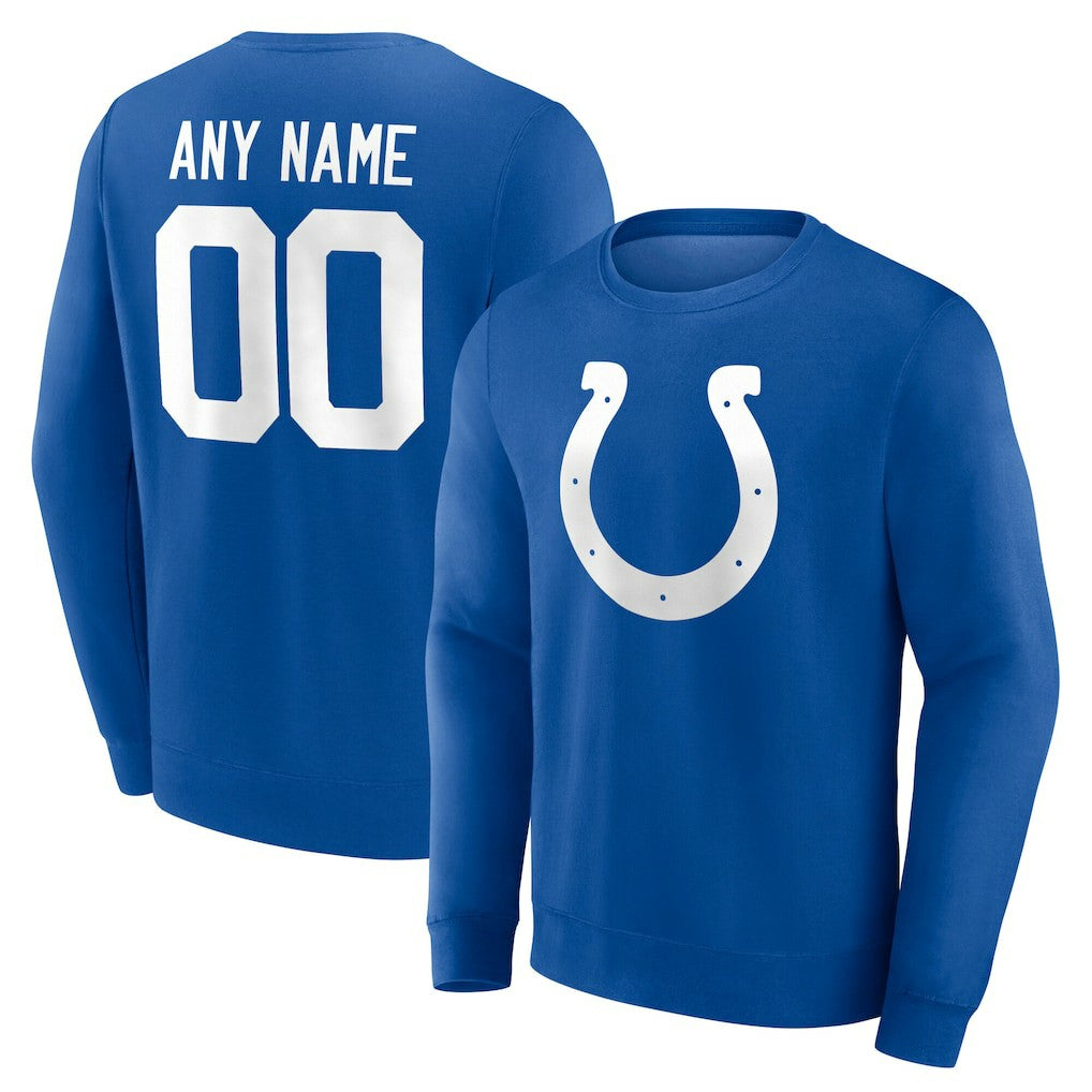 Indianapolis Colts Team Authentic Personalized Name & Number Sweatshirt - Royal cheap