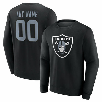 Las Vegas Raiders Team Authentic Personalized Name & Number Sweatshirt - Black cheap