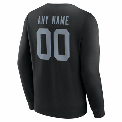 Las Vegas Raiders Team Authentic Personalized Name & Number Sweatshirt - Black cheap