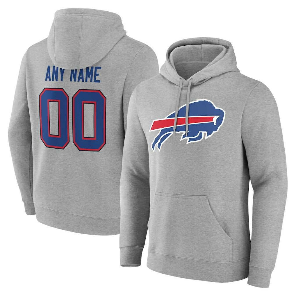 Buffalo Bills Big & Tall Team Authentic Custom Hoodie - Gray for sale