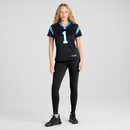 Cam Newton Carolina Panthers Women's Team Retired Game Jersey - Black | Nike for sale