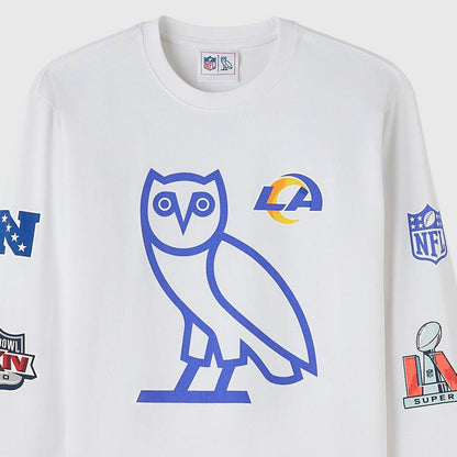 Los Angeles Rams OVO x NFL Unisex Long Sleeve T-Shirt - White sale