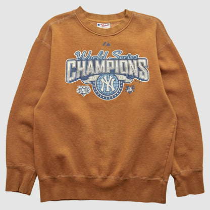 New York Yankees Majestic 2009 Pullover Sweatshirt - Brown Vintage