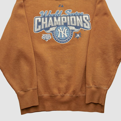 New York Yankees Majestic 2009 Pullover Sweatshirt - Brown Vintage