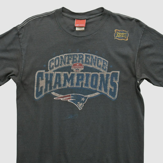 New England Patriots Reebok 2000s T-shirt - Charcoal Vintage on sale