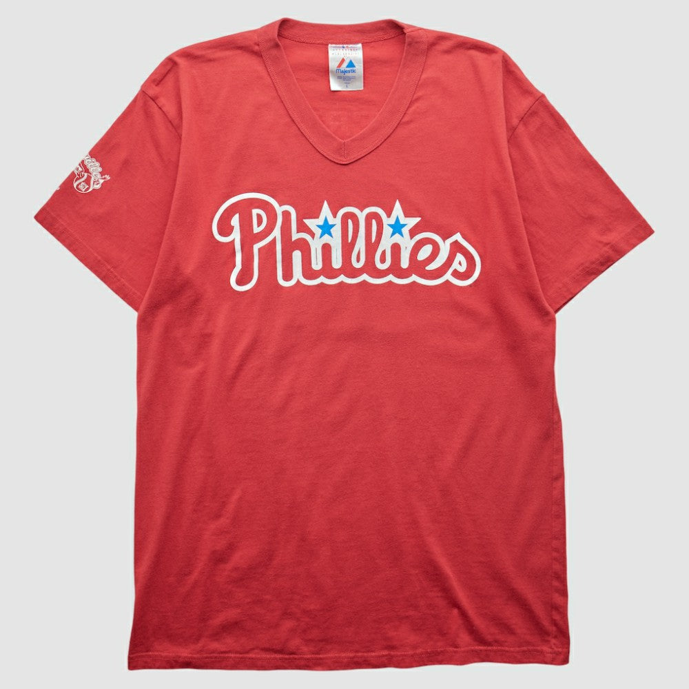 Philadelphia Phillies Majestic 2000s T-shirt - Red Vintage