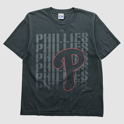Philadelphia Phillies Majestic 2010s T-shirt - Black Vintage