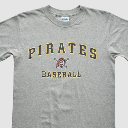 Pittsburgh Pirates Majestic 2000 T-shirt - Heather Gray Vintage