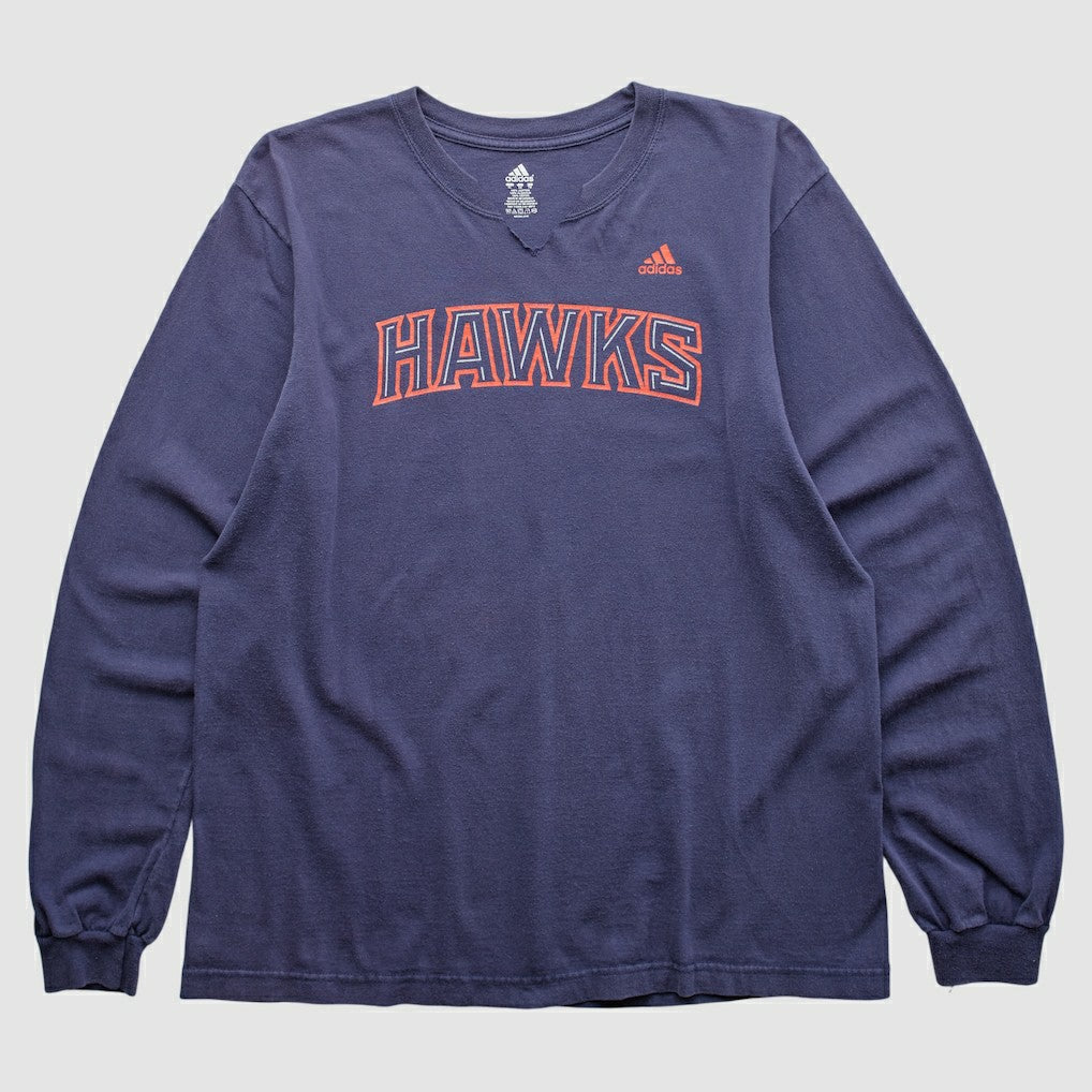 Atlanta Hawks 2000s Long Sleeve T-shirt - Navy Vintage | Adidas discount