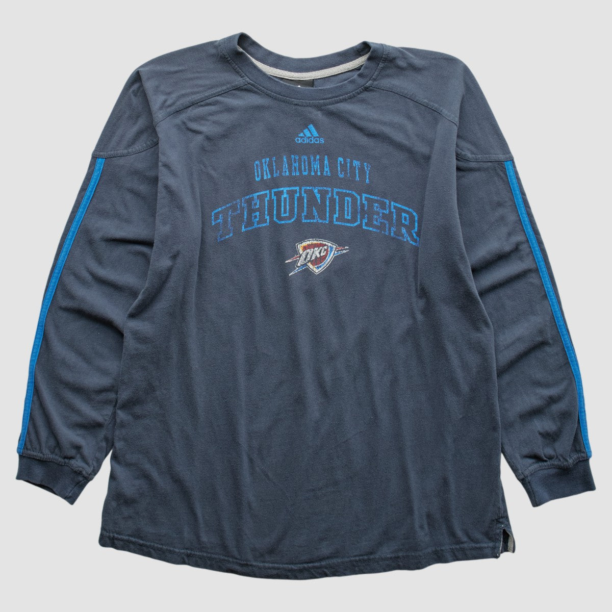 Oklahoma City Thunder 2010s Long Sleeve T-shirt - Navy Vintage | Adidas on sale
