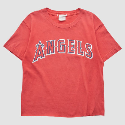 Los Angeles Angels Majestic 2000s T-shirt - Red Vintage