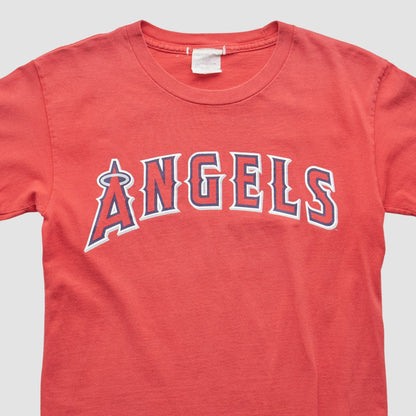 Los Angeles Angels Majestic 2000s T-shirt - Red Vintage