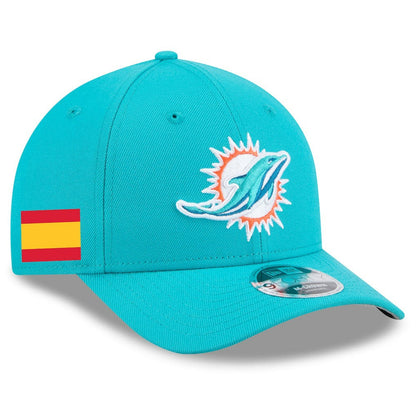 Miami Dolphins New Era Spain Side Patch 9FORTY M-Crown Adjustable Hat - Aqua outlet
