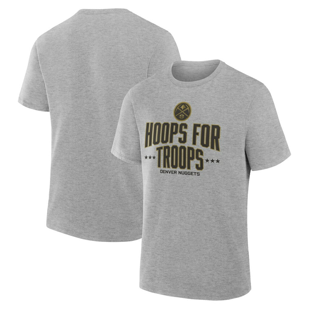 Denver Nuggets Hoops For Troops T-Shirt sale - Gray discount
