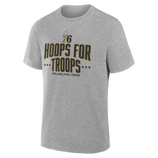Philadelphia 76ers Hoops For Troops T-Shirt - Gray online