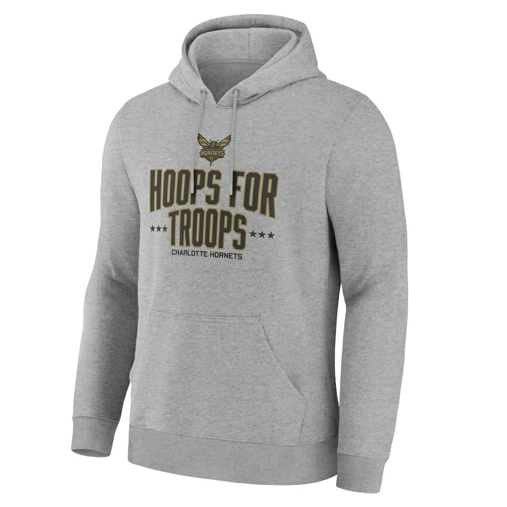 Charlotte Hornets Hoops For Troops Hoodie - Gray discount