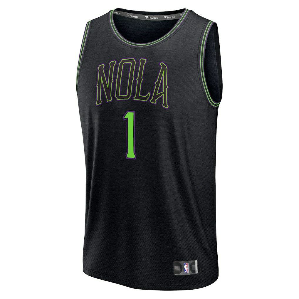 Zion Williamson New Orleans Pelicans 2025/26 City Edition Fast Break Jersey - Black | Fanatics discount