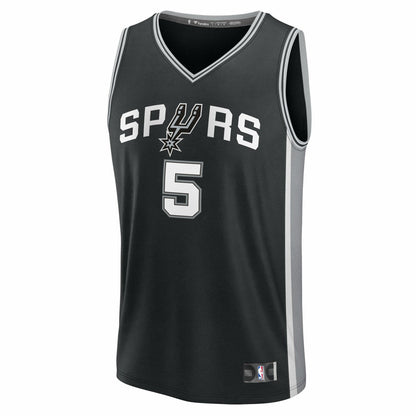 Stephon Castle San Antonio Spurs Fast Break Replica Jersey - Black - Icon Edition | Fanatics online