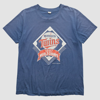 Minnesota Twins Trench 1987 T-shirt - Blue Vintage