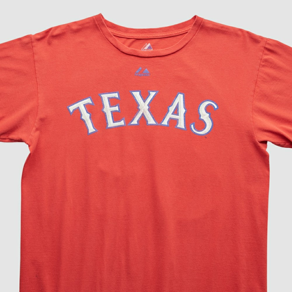 Texas Rangers Majestic 2010 T-shirt - Red Vintage