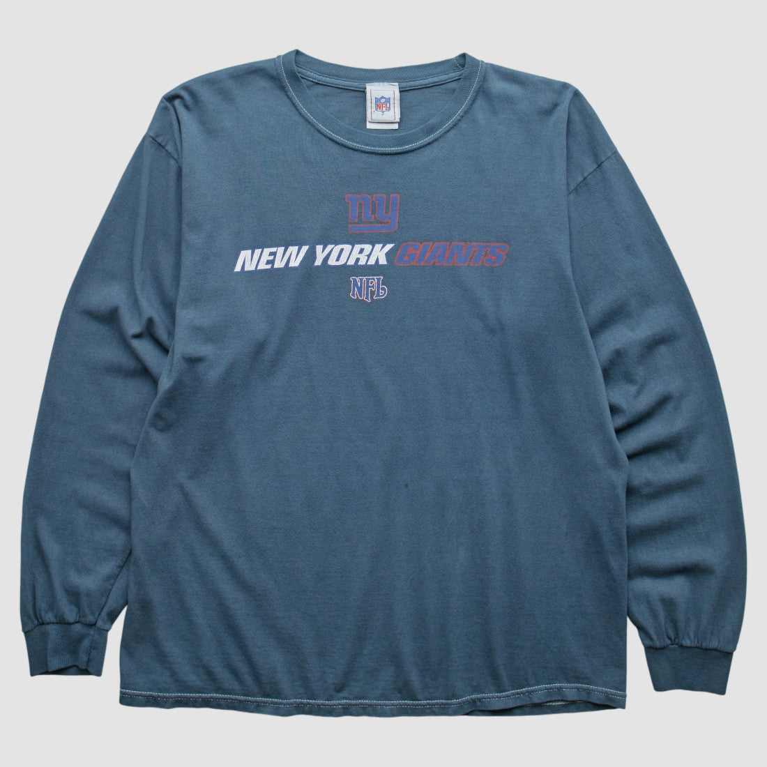 New York Giants NFL 2000s Long Sleeve T-shirt - Blue Vintage for sale