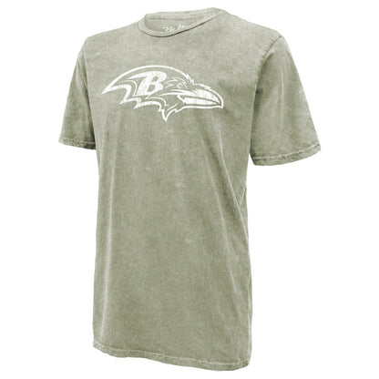 Lamar Jackson Baltimore Ravens Majestic Threads Mineral Wash Name & Number T-Shirt - Moss Green cheap