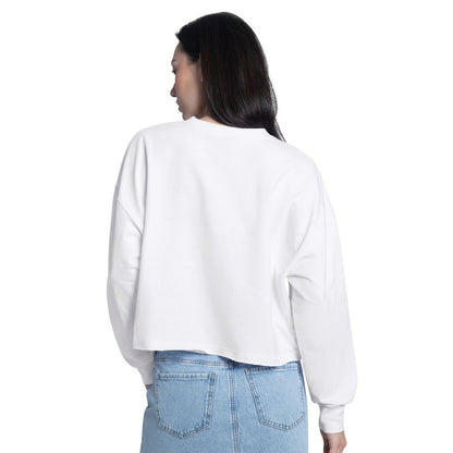 Chicago Bulls G-III 4Her by Carl Banks Women's Bleachers Cropped French Terry Sweatshirt - White discount
