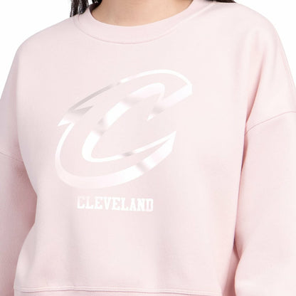 Cleveland Cavaliers Starter Women's Pastel Boxy Sweatshirt sale - Light Pink shop