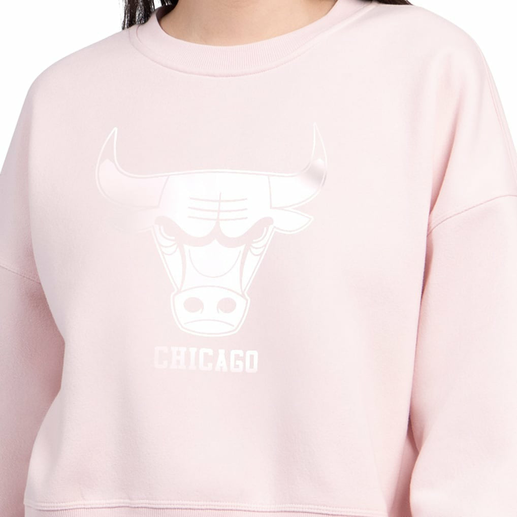 Chicago Bulls Starter Women's Pastel Boxy Sweatshirt - Light Pink cheap