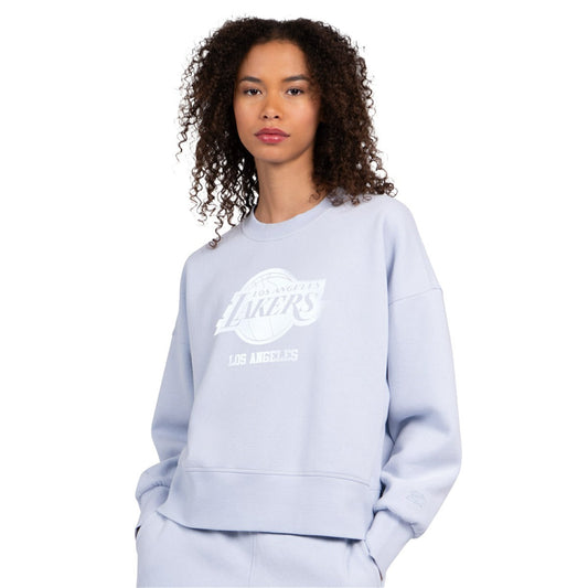 Los Angeles Lakers Starter Women's Pastel Boxy Sweatshirt - Light Blue shop