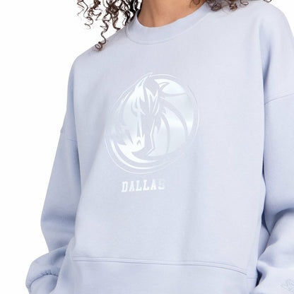 Dallas Mavericks Starter Women's Pastel Boxy Sweatshirt sale - Light Blue for sale