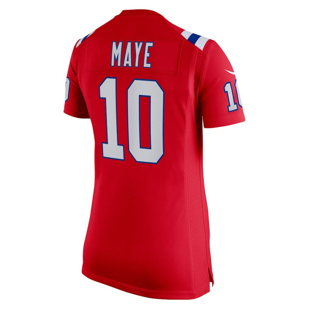 Drake Maye New England Patriots Women's Alternate Game Jersey - Red | Nike cheap