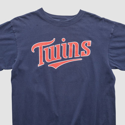 Minnesota Twins Majestic 2000s T-shirt - Navy Vintage