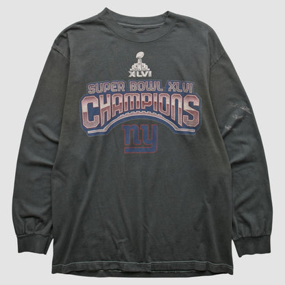 New York Giants 2012 Long Sleeve T-shirt - Black Vintage cheap