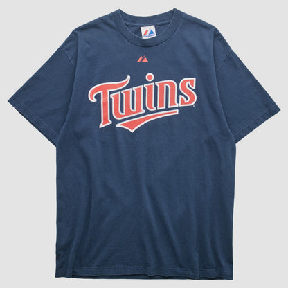 Minnesota Twins Majestic 2000s T-shirt - Navy Vintage