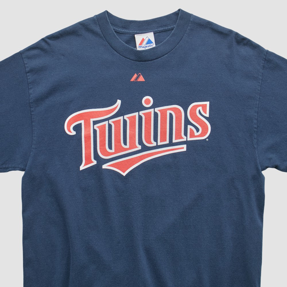 Minnesota Twins Majestic 2000s T-shirt - Navy Vintage