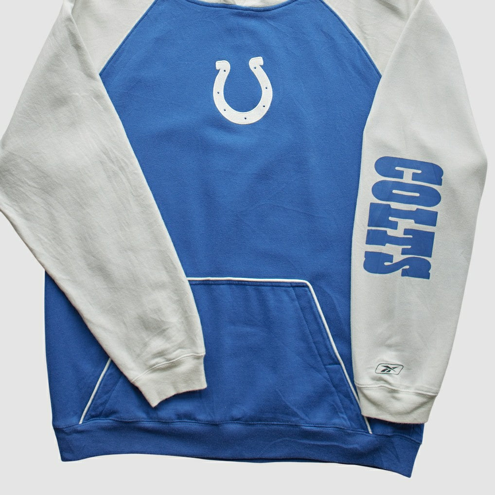 Indianapolis Colts Reebok 2000s Hooded Pullover Sweatshirt - Blue Vintage sale