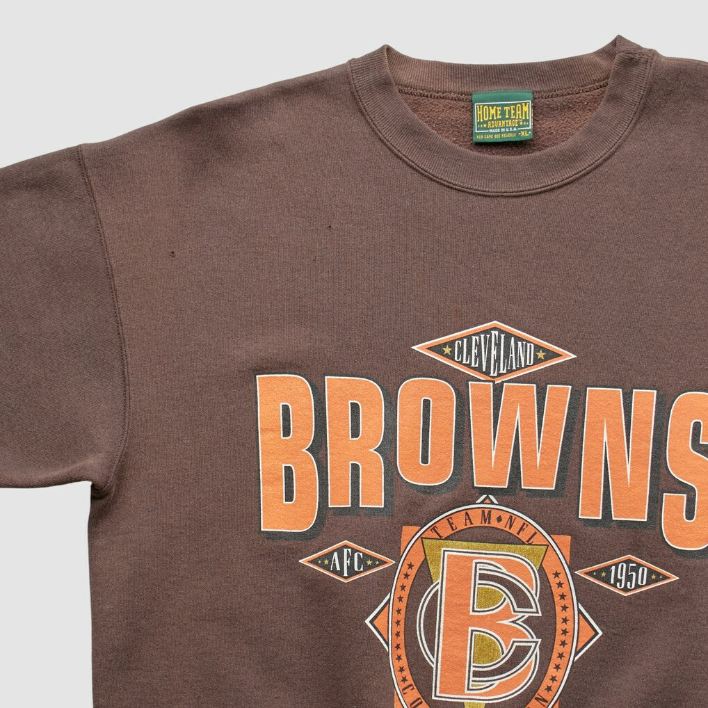 Cleveland Browns Home Team Advantage 90s Sweatshirt - Brown Vintage sale