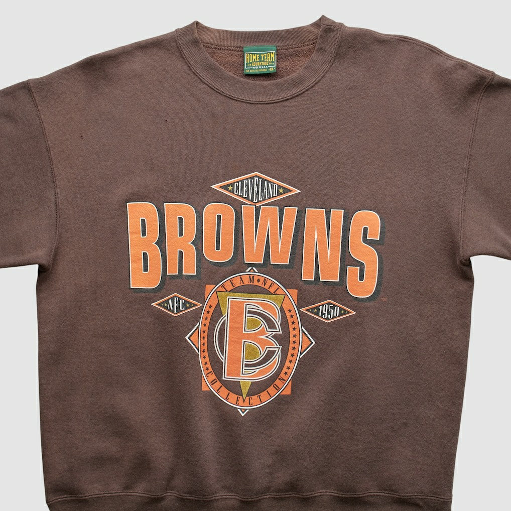 Cleveland Browns Home Team Advantage 90s Sweatshirt - Brown Vintage sale
