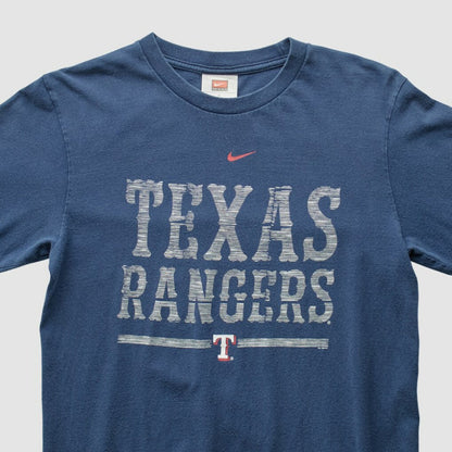 Texas Rangers 2000s Long Sleeve T-shirt - Navy Vintage | Nike
