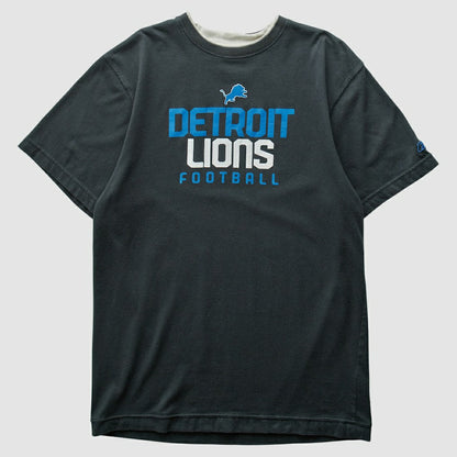 Detroit Lions Reebok 2000s T-shirt - Black Vintage on sale