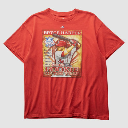 Bryce Harper Majestic 2012 T-shirt - Red Vintage