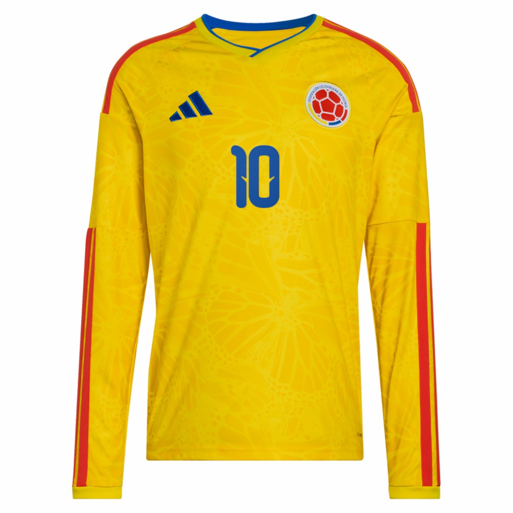 James Rodriguez Colombia National Team 2026 Home Replica Long Sleeve Jersey - Yellow | Adidas shop