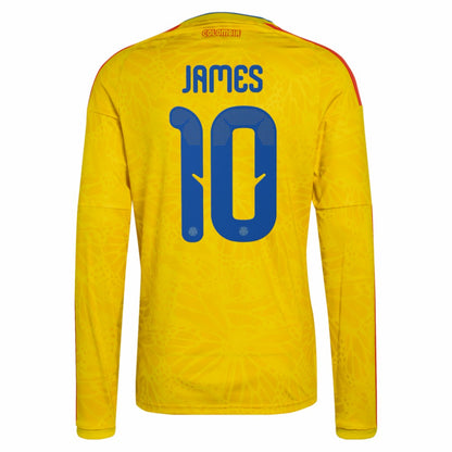 James Rodriguez Colombia National Team 2026 Home Replica Long Sleeve Jersey - Yellow | Adidas shop