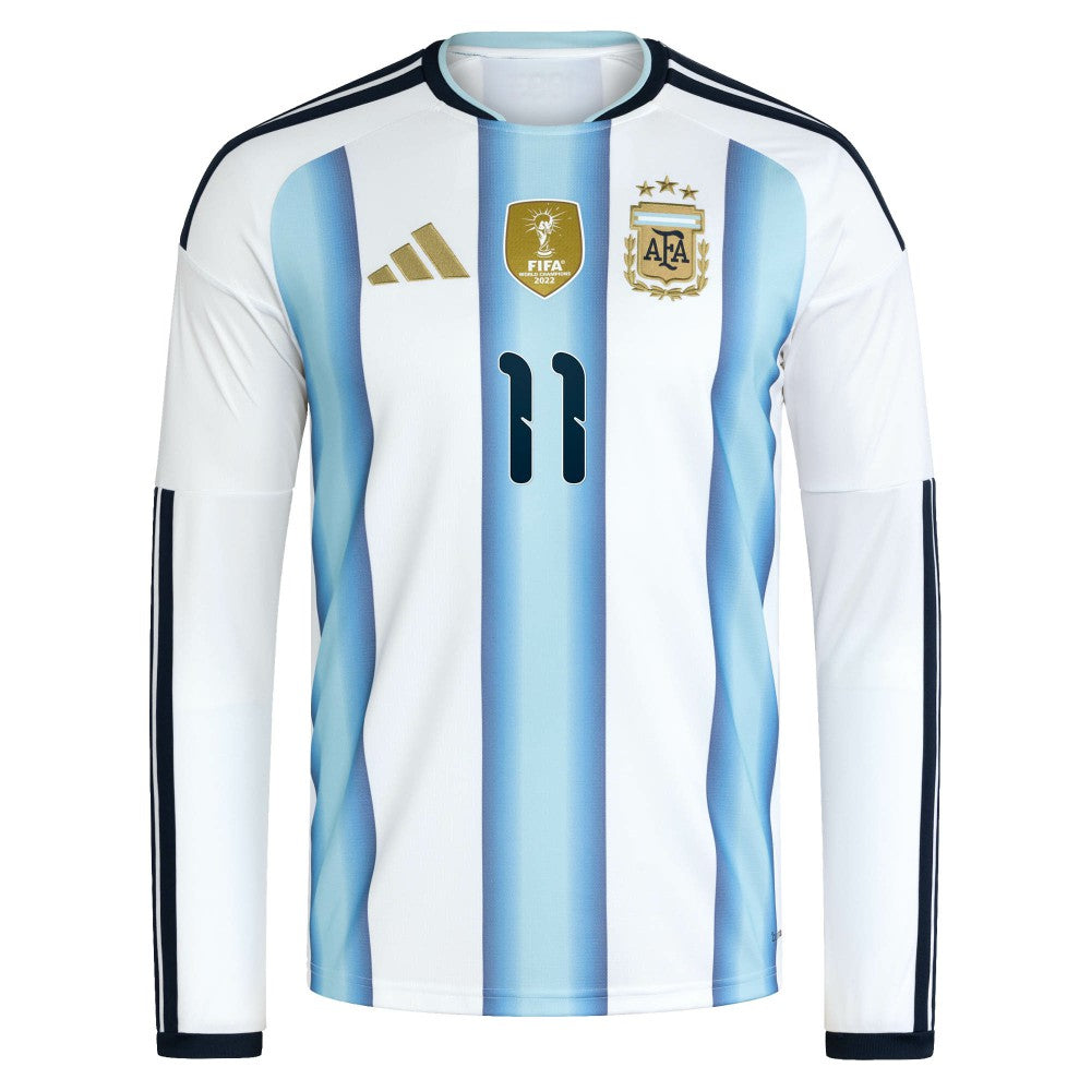 Angel Di Maria Argentina National Team 2026 Home Replica Long Sleeve Jersey - White | Adidas cheap