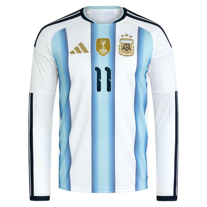 Angel Di Maria Argentina National Team 2026 Home Replica Long Sleeve Jersey - White | Adidas cheap